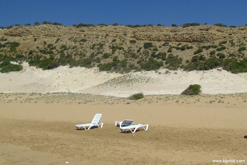 Шезлонги на пляже Golden Beach
